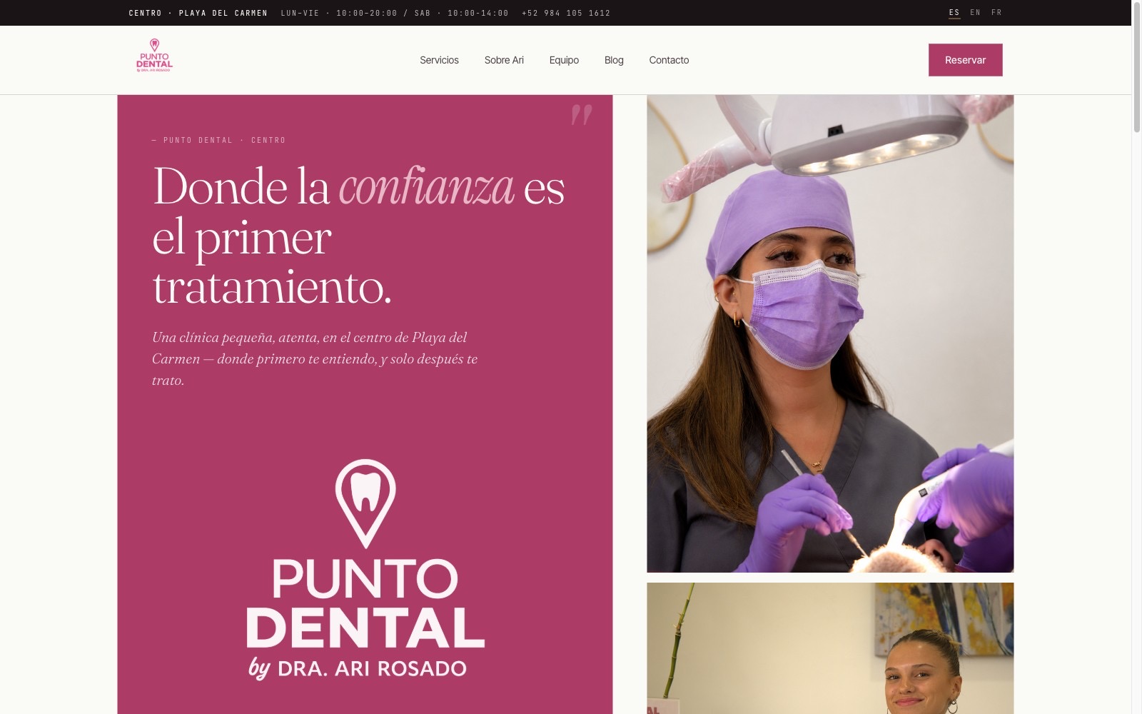 Sitio de Clínica Punto Dental